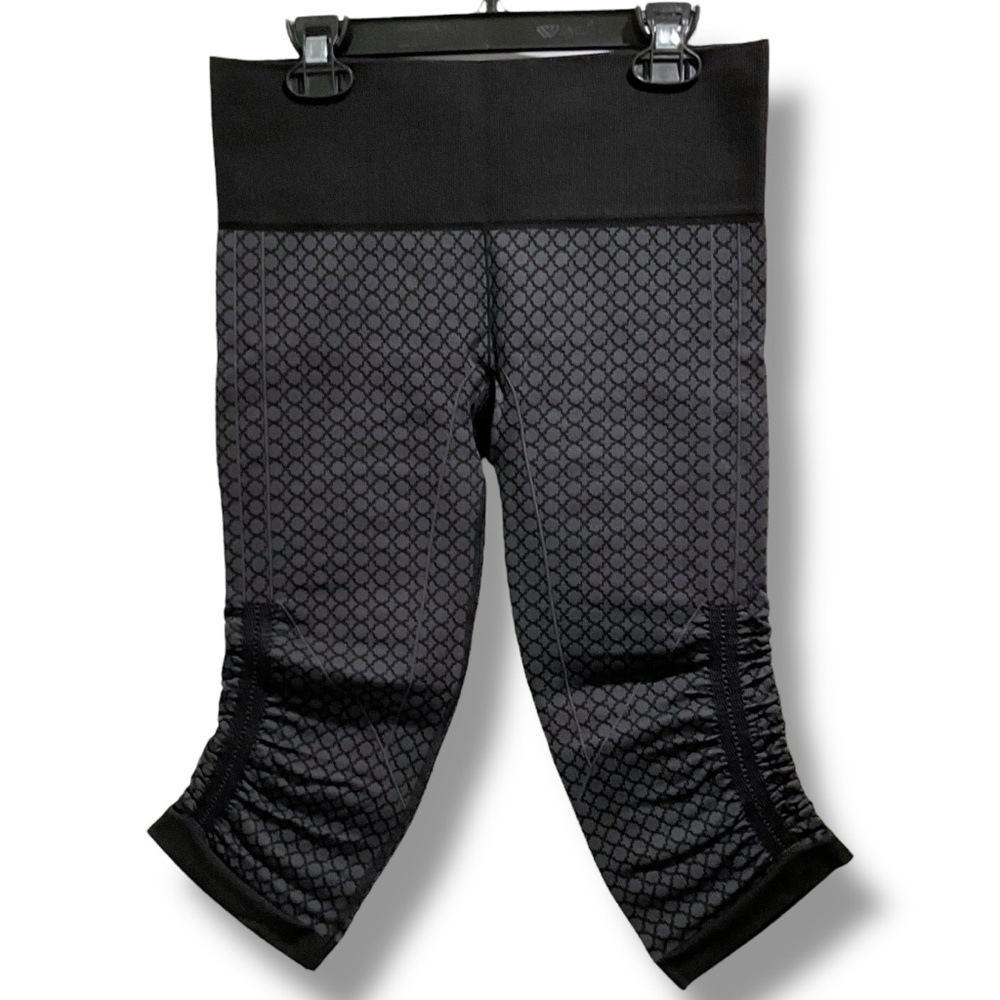 Lululemon In The Flow Crop II Geometric Heathered Deep Coal Size 6